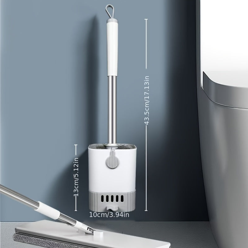 Flexible Silicone Toilet Brush – Wall Mount, No Drilling Required. Mounting bracket included.