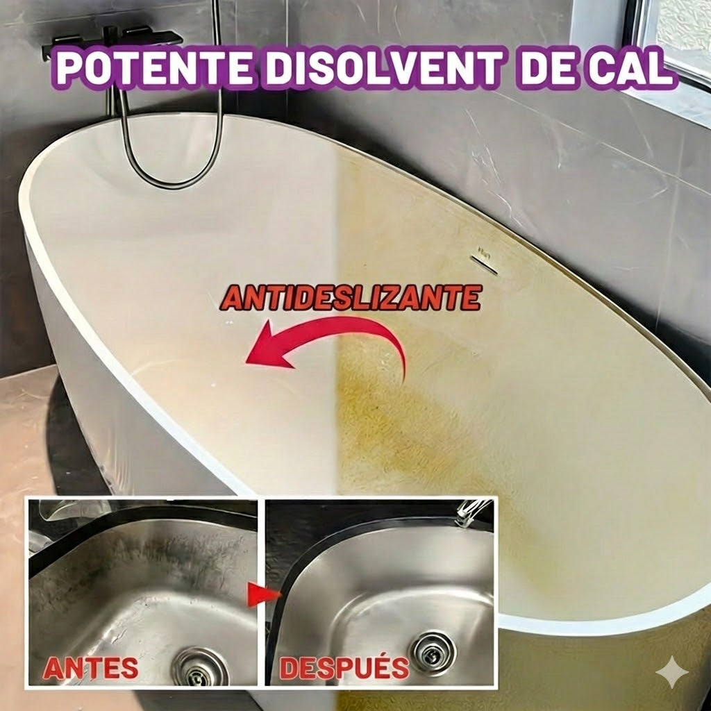 Limescale and Rust Cleaner for Faucets and Showers – With Sponge Applicator.